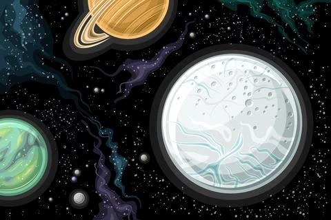 Vector Fantasy Space Chart Illustrazione stock