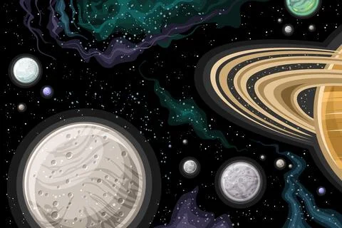 Vector Fantasy Space Chart Stock Illustration