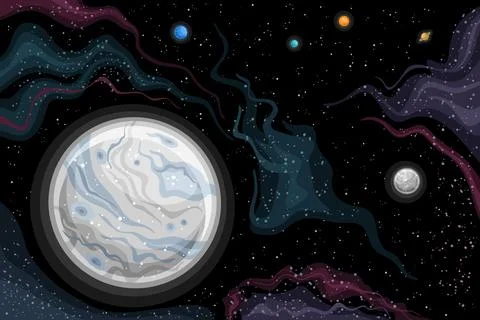 Vector Fantasy Space Chart Stock Illustration