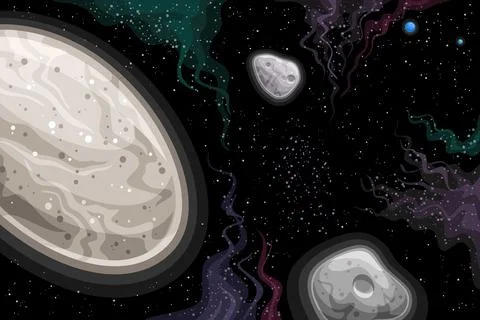 Vector Fantasy Space Chart Stock Illustration