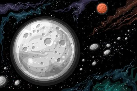 Vector Fantasy Space Chart Stock Illustration