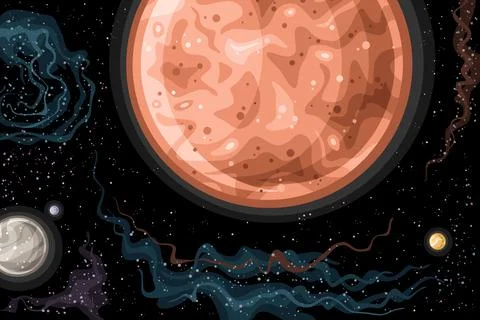 Vector Fantasy Space Chart Stock Illustration