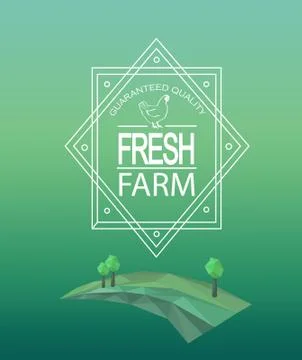 Vector farm fresh logotype. Stock Illustration
