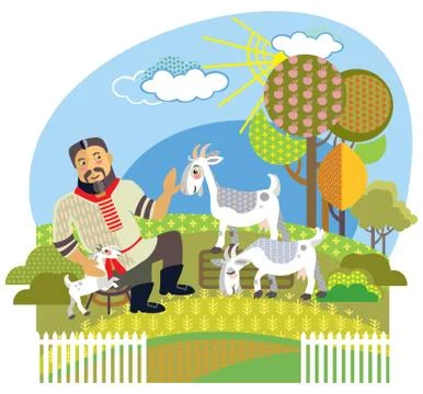 Vector farm image 2 Stock Illustration