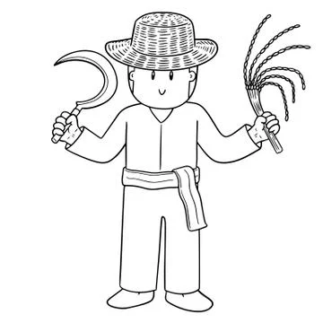 Vector of farmer Stock Illustration