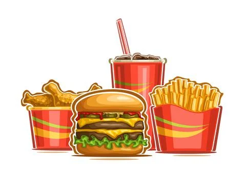 Vector Fast Food Logo Stock Illustration