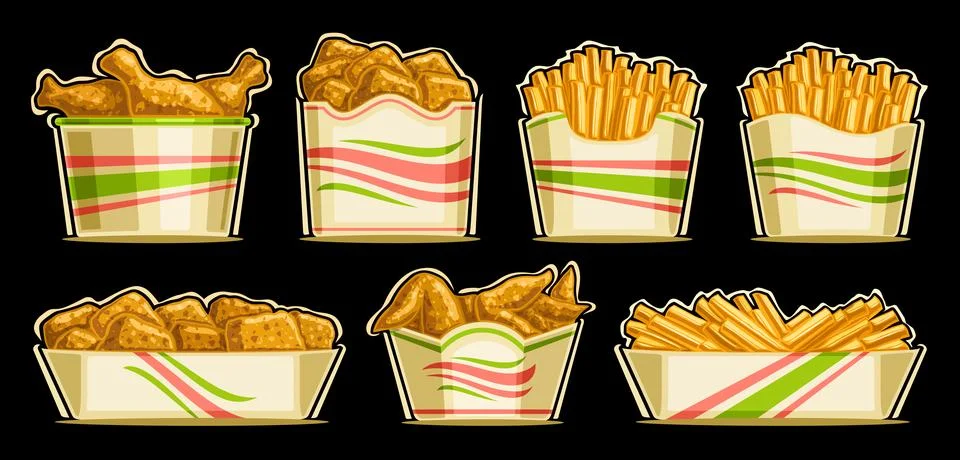 Vector Fast Food Set Stock Illustration