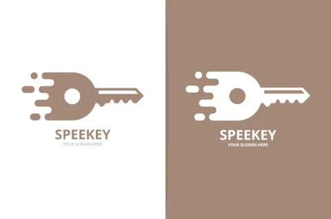 Vector fast key logo combination. Speed symbol or icon. Unique house and quick Stockillustratie