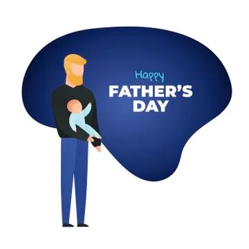 Vector father day banner template. Modern liquid amoeba style. Stock Illustration