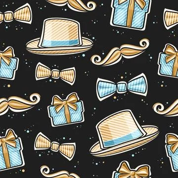 Vector Father's Day seamless pattern イラスト素材