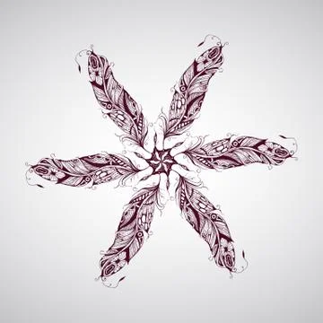 Vector feather composition Stock-Illustration