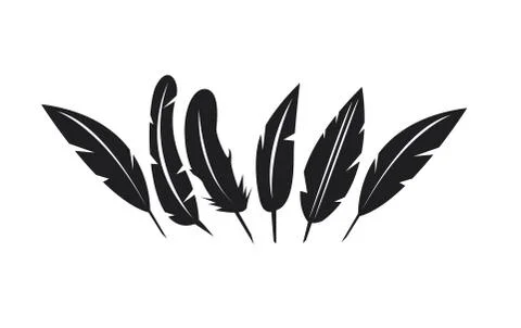 Vector feather icons set Stock Illustration