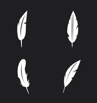 Vector feather icons set Stock Illustration