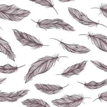 Vector Feather Pattern Illustrazione stock