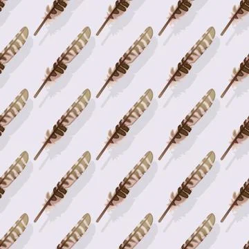 Vector feather seamless pattern Stock Illustration