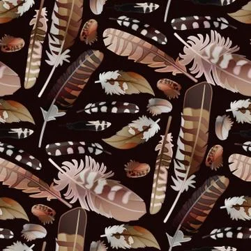 Vector feather seamless pattern イラスト素材