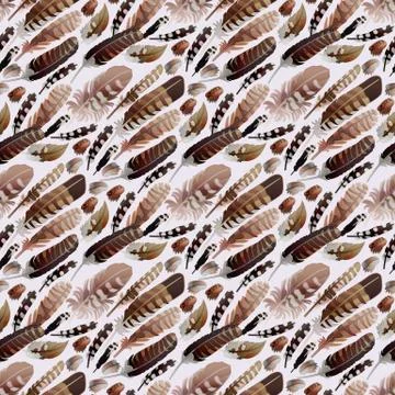 Vector feather seamless pattern イラスト素材