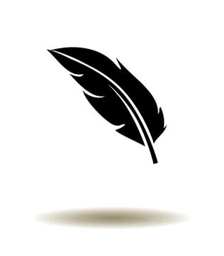 Vector feather silhouette Stock Illustration