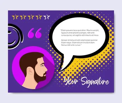 Vector feedback template with male avatar icon 스톡 일러스트