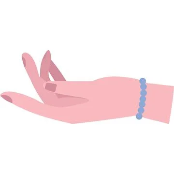 Vector female hand, touch gesture flat icon 库存插图