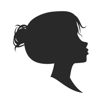 Vector female silhouette isolated on white background Иллюстрация