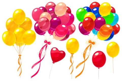 Vector festive balloons set Illustrazione stock