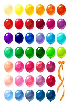 Vector festive balloons set Stock Illustration