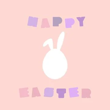Vector festive Easter background - minimal design. Colorful holiday greeting Stock Illustration