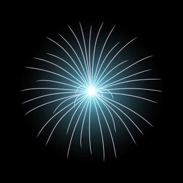 Vector festive firework, burst, aqua color Stock Illustration