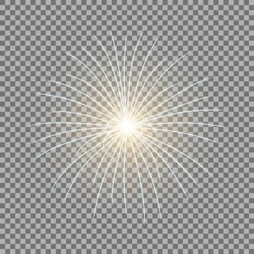 Vector festive firework, burst, golden color Stock Illustration