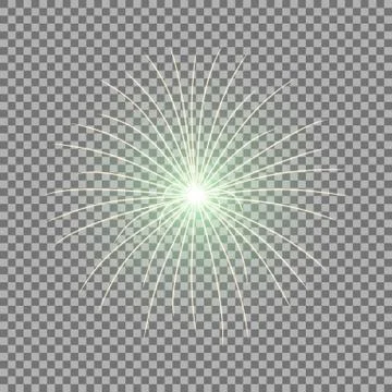 Vector festive firework, burst, green color Stock Illustration