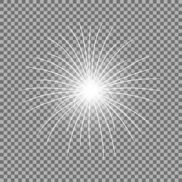 Vector festive firework, burst, white color Stock Illustration