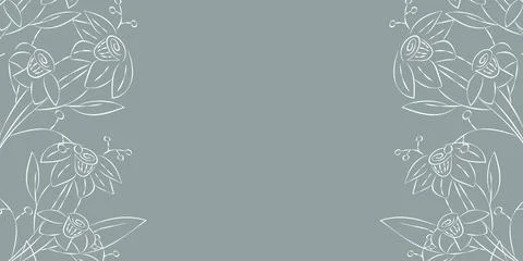Vector. Festive floral background in pastel colors, copy space for text. Stock Illustration