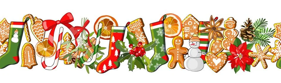 Vector festive seamless. Stock Illustration