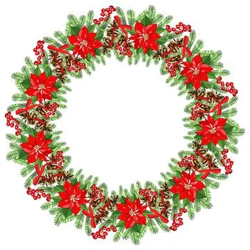 Vector festive template isolated on white background. New year and Christmas Stock Illustration