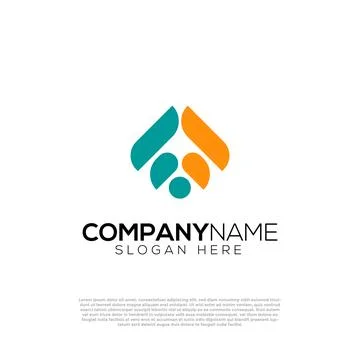 Vector FF or F letter logo template Stock Illustration