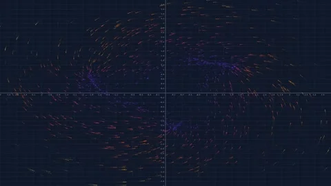 Vector field mathematical plot on Cartesian grid for AI and physics 스톡 동영상 346812143