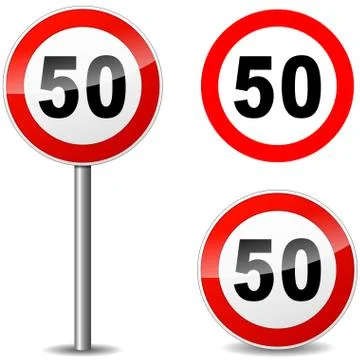 Vector fifty sign Stock Illustration