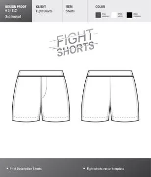 Vector fight shorts template for your design. Template sport short for your Stock Illustration