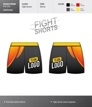 Vector fight shorts template for your design. Template sport short for your Stock Illustration