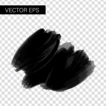 Vector figured brush strokes brush and ink Stock Illustration