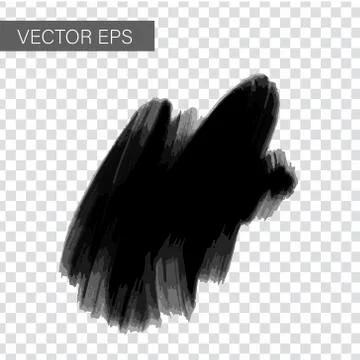 Vector figured brush strokes brush and ink Stock Illustration
