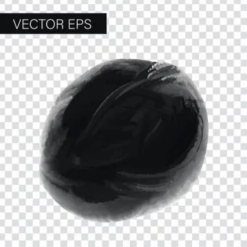 Vector figured brush strokes brush and ink Stock Illustration