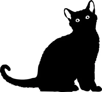Vector file of a black cat silhouette Stock Illustration