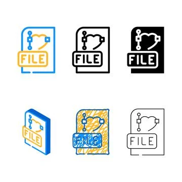 Vector file color icon series vector Illustrazione stock