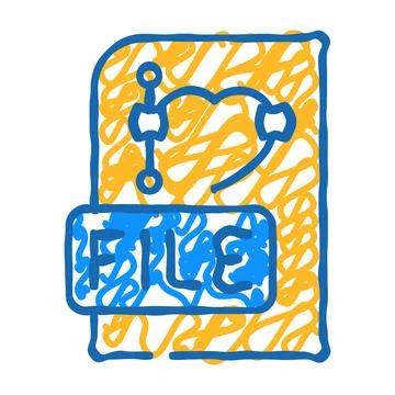Vector file icon doodle illustration 스톡 일러스트