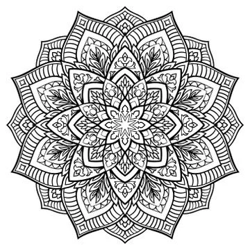Vector filigree mandala. Stock Illustration