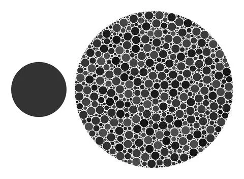 Vector Filled Circle Collage of Dots Stock Illustration