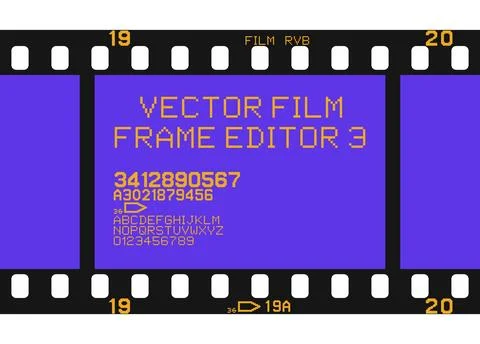 Vector film frame editor 3 Stock Illustration