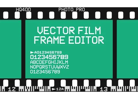 Vector Film frame editor Stock Illustration
